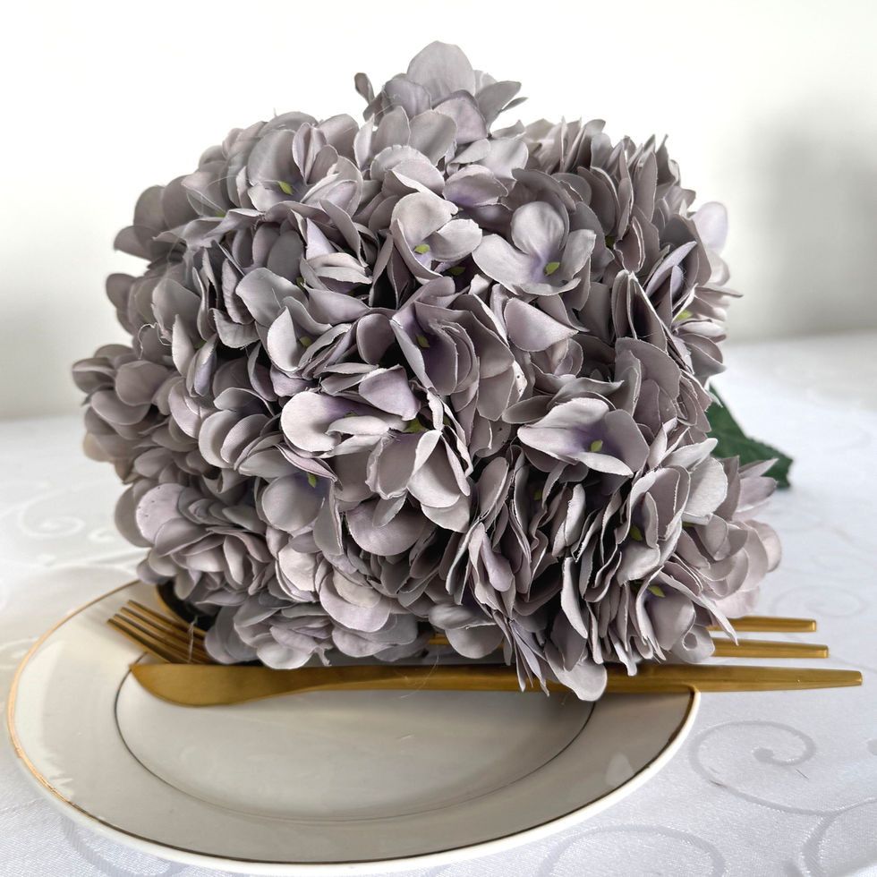 Muted Lavender Gray Hydrangeas