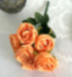 Peach artificial rose bouquet