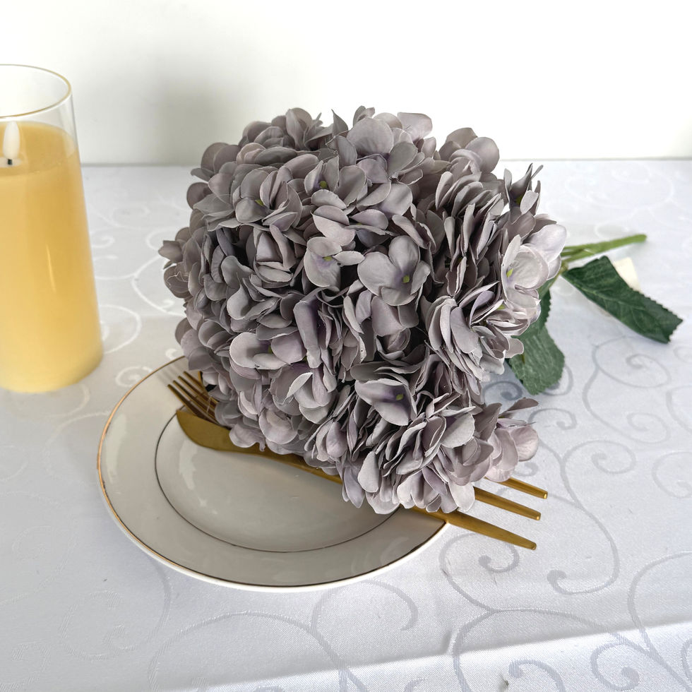 Muted Lavender Gray Hydrangeas