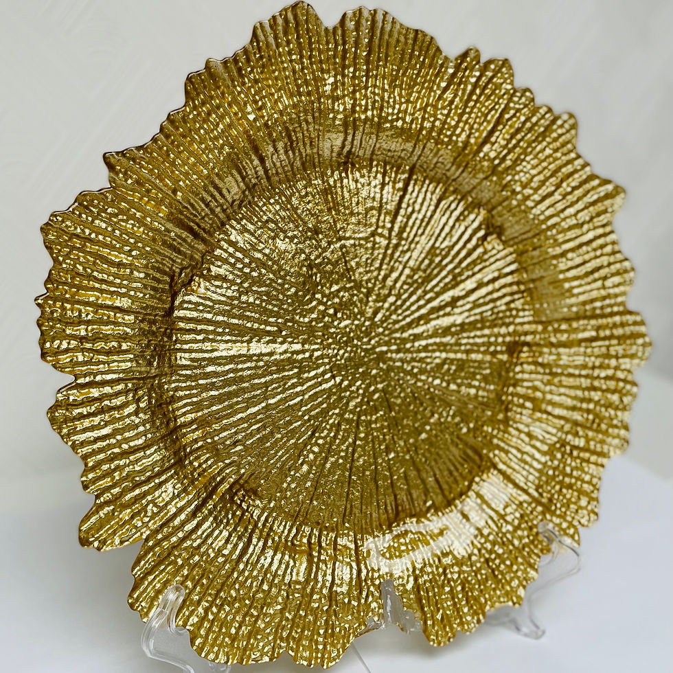 Thumbnail: Gold Reef Glass Charger Plates