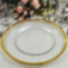 Elegant gold-rimmed charger plate