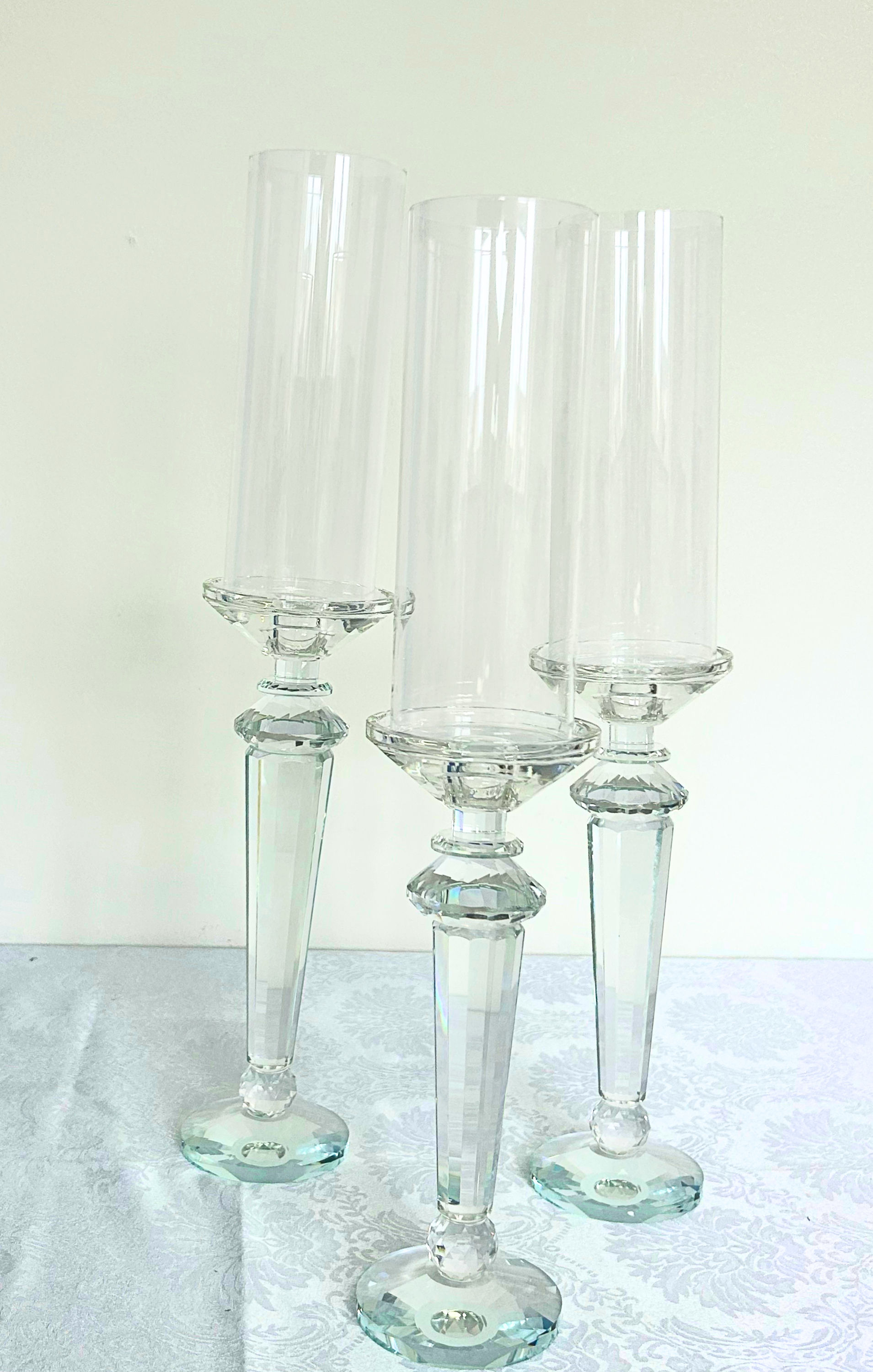 Derby Glass Candle holders (set of 3)