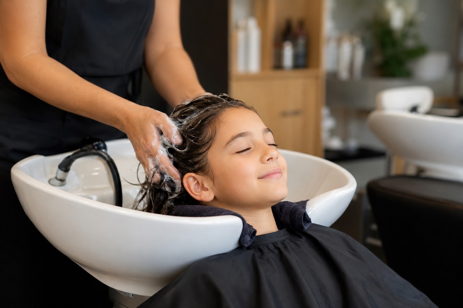 Hidratação L'Oréal Kids é realizada por profissional especializado no Wanderley Beauty Trends em Gravataí, ambiente moderno, acolhedor e com atendimento profissional na categoria Kids.