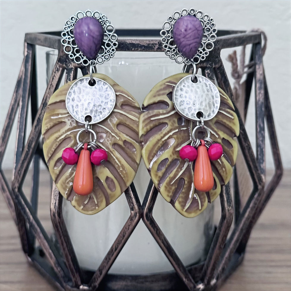 Thumbnail: Monstera earrings