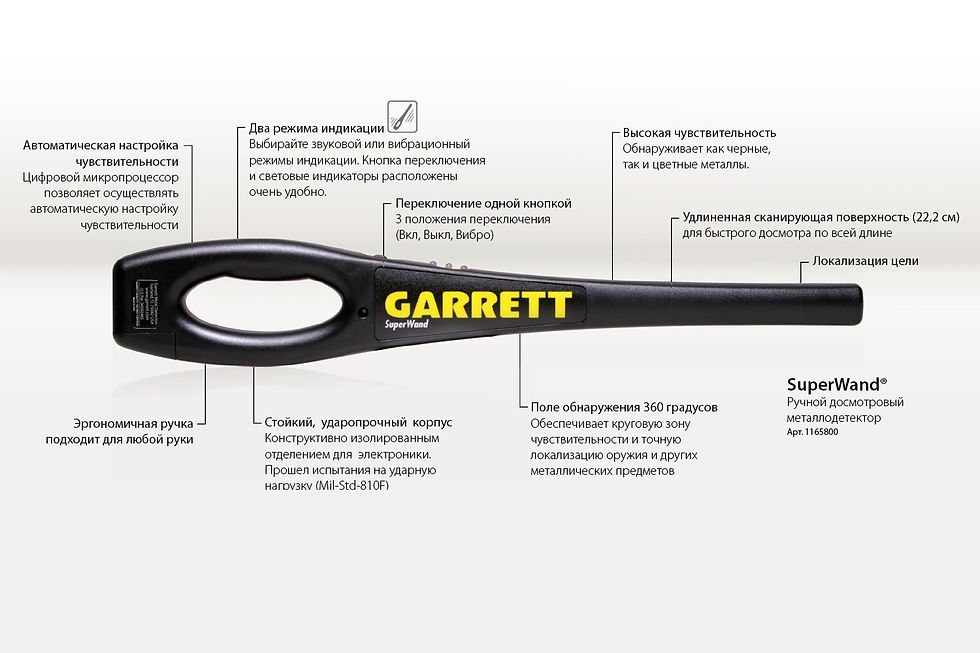 Миниатюра: GARRETT SUPER WAND ручной металлодетектор