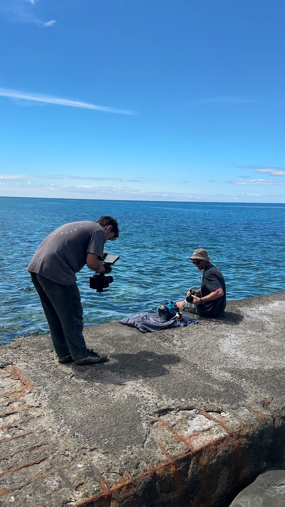 Filming underwater housing