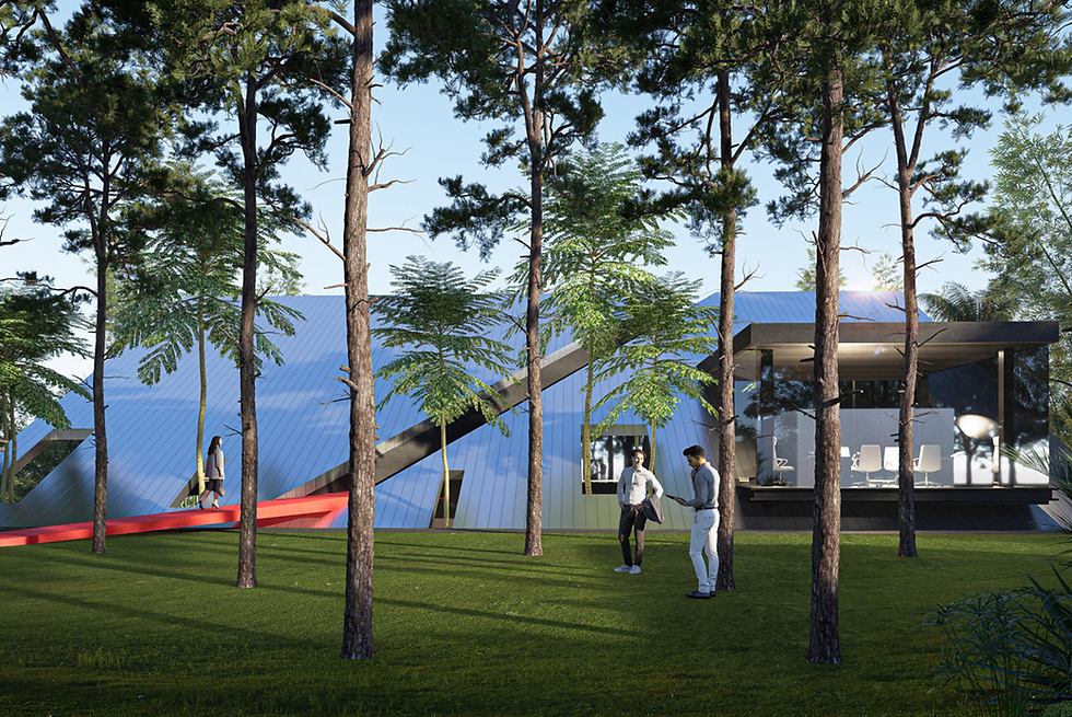 Arsitektur Tamansari Office: Desain Kantor Futuristik yang Menyatu dengan Rimba Kota