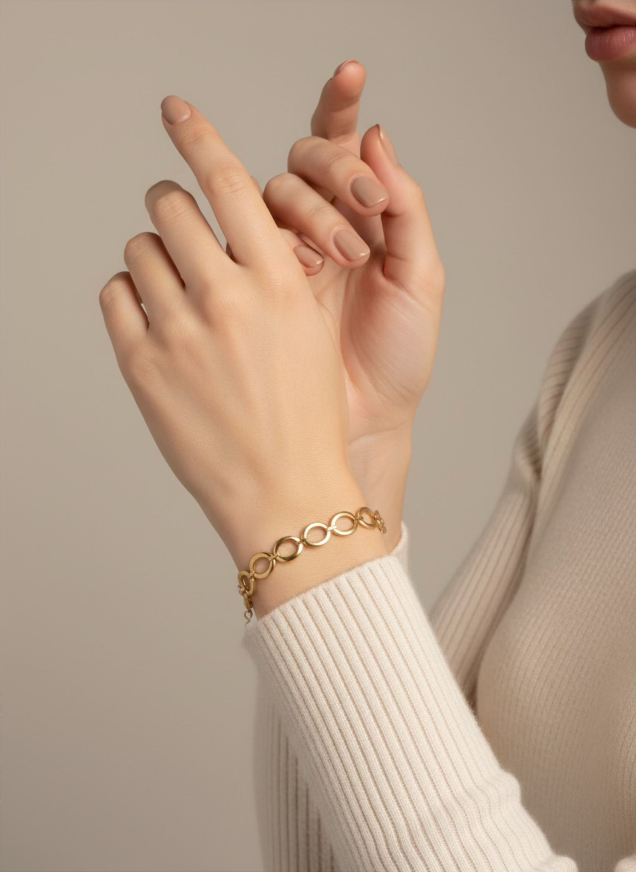 Loop - Ατσάλινο minimal βραχιόλι με ενωμένους κύκλους