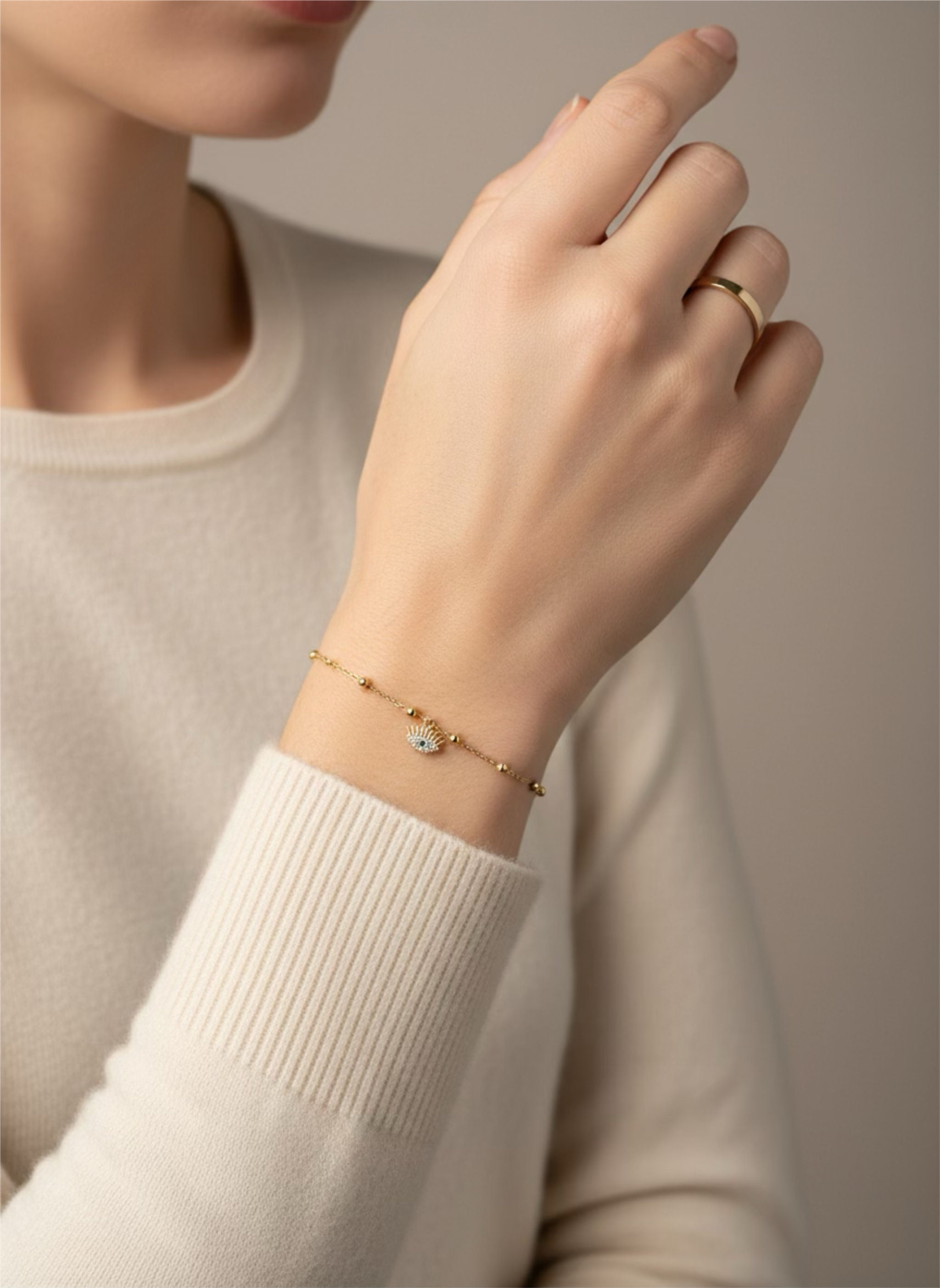 Maia - Ατσάλινο βραχιόλι μάτι