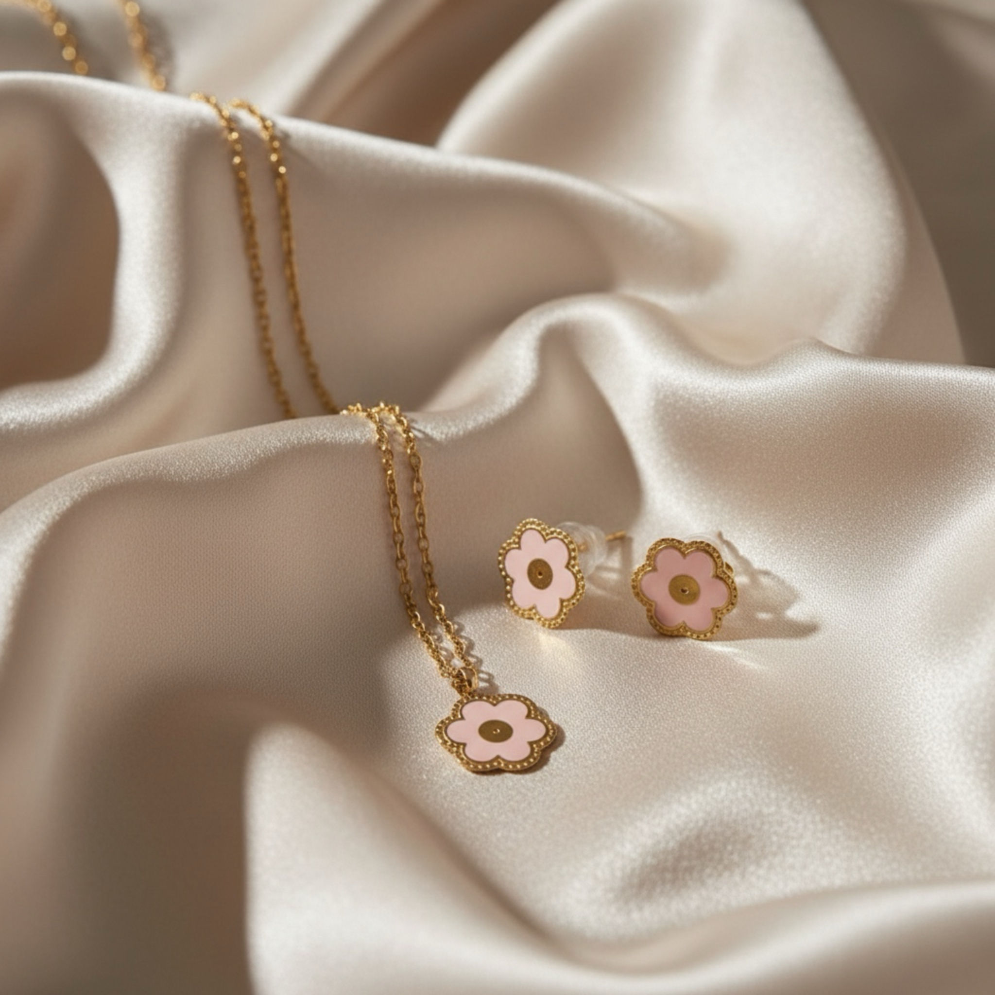 Little Nature Collection - Παιδικά Ατσάλινα Σετ Κοσμημάτων ( λουλούδι)