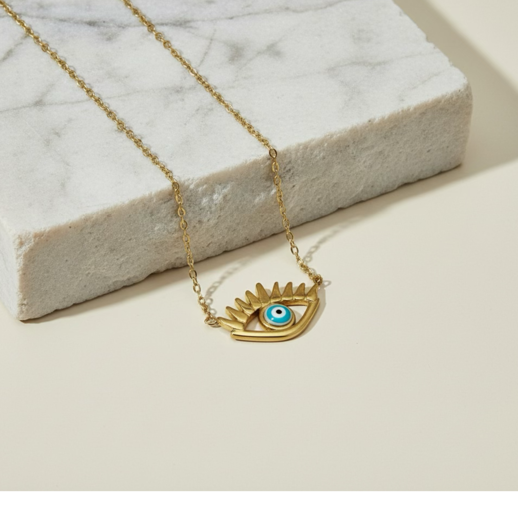 Evea- Ατσάλινο κολιέ μάτι