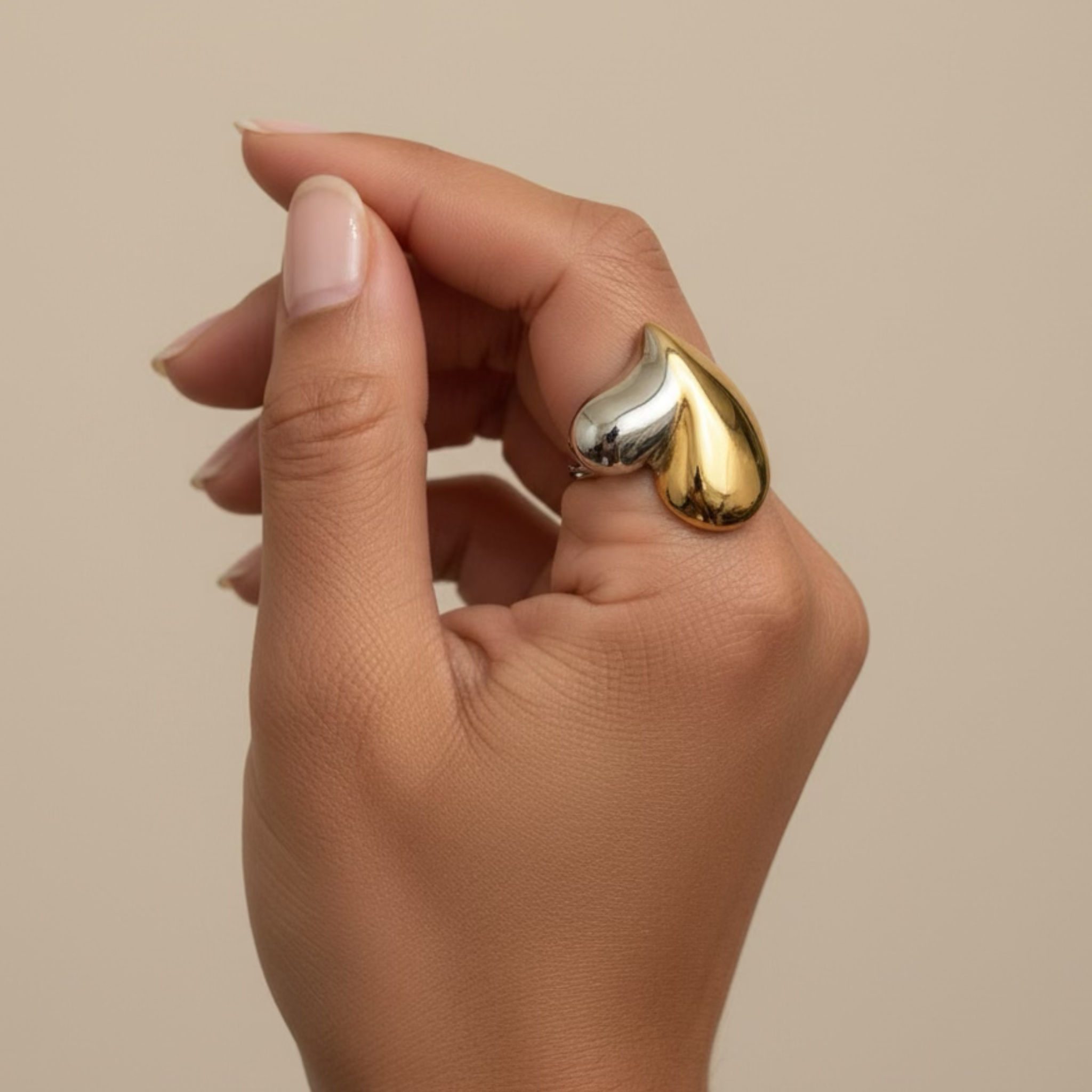 Amor - Ατσάλινο δαχτυλίδι καρδιά