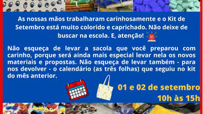 Entrega de novo kit pedagógico para os alunos do F1