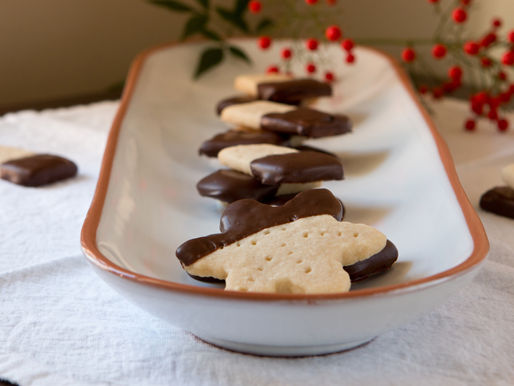 Chocolate-Dipped Shortbread Cookies