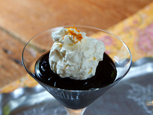 Black Onyx Pudding With Orange Whipped Cream #makeitwithMILK #FWCon