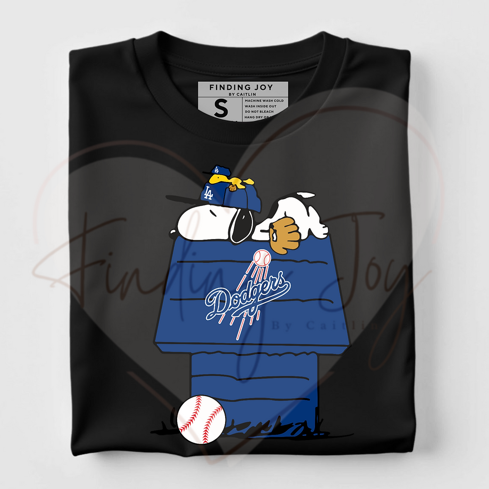 Thumbnail: Los Angeles Baseball Snoopy and Woodstock Inspired Tee
