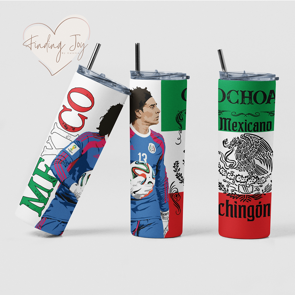 Mexico, Soccer, Ochoa, 20oz Stainless Steel Tumbler