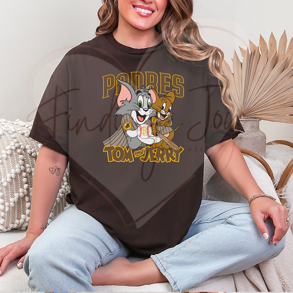 Thumbnail: San Diego Baseball Tom and Jerry  Inspired Tee