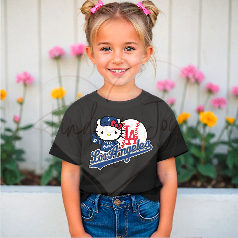 Thumbnail: Los Angeles Baseball Hello Kitty Inspired Tee