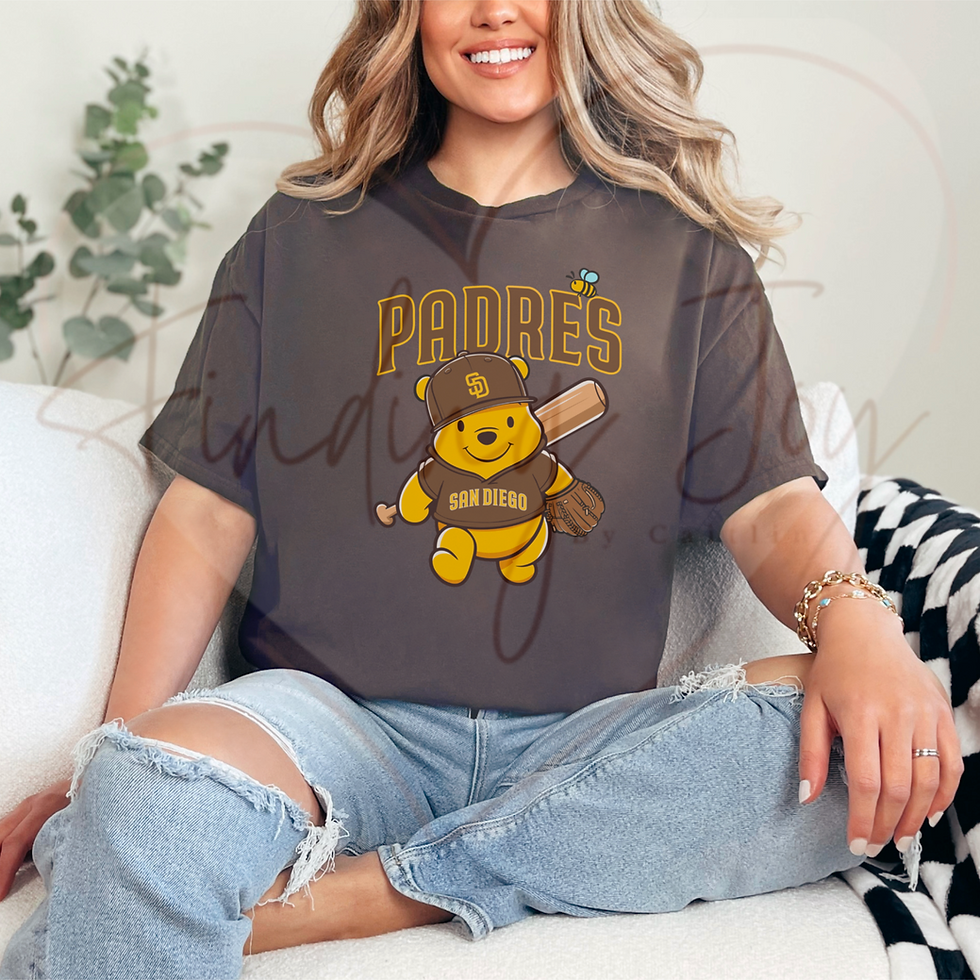 Thumbnail: San Diego Baseball Pooh Bear Inspired Tee
