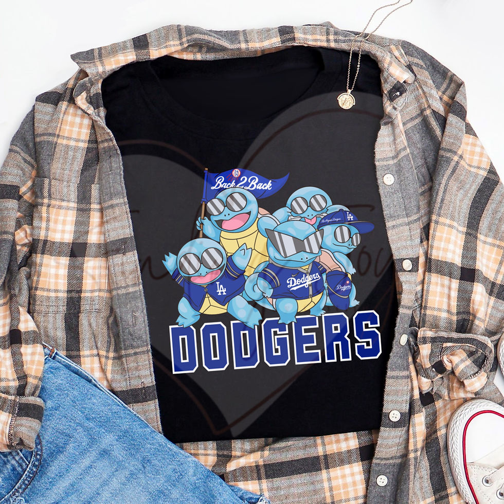 Thumbnail: Los Angeles Baseball Squirtle Inspired Tee