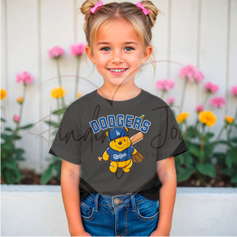 Thumbnail: Los Angeles Baseball Pooh Bear Inspired Tee