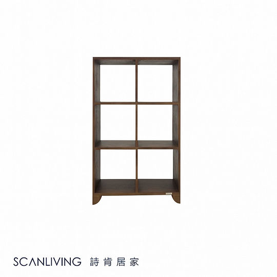 C50551-直立梣木6格櫃(茶色) | Scanliving