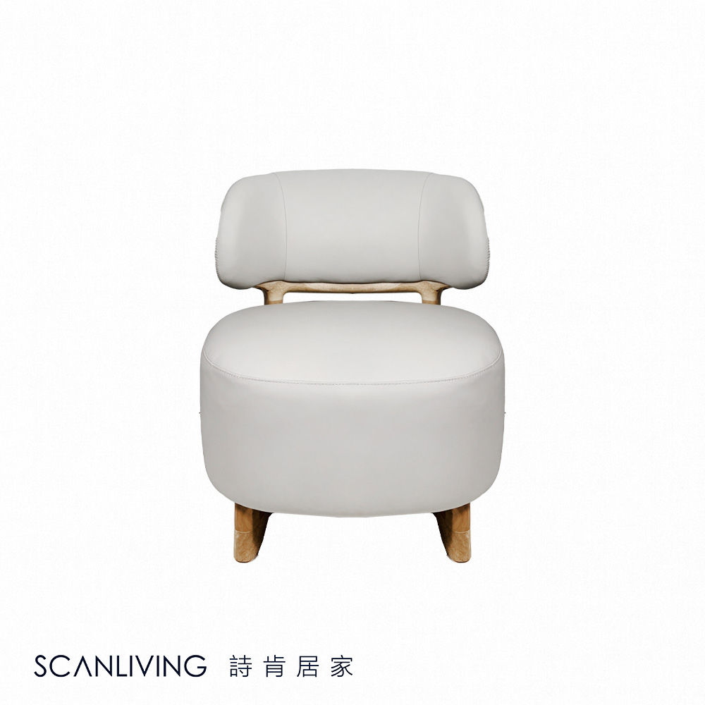 C10625-NANNA 全牛皮 單椅(#LIGHT GREY 620 亮灰色)