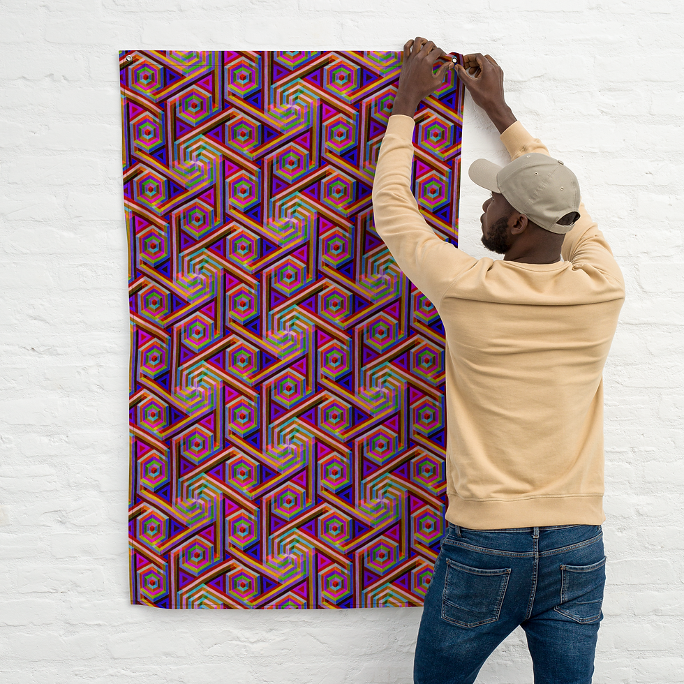 Thumbnail: "Triple Pattern 4C" Light Reactive Flag