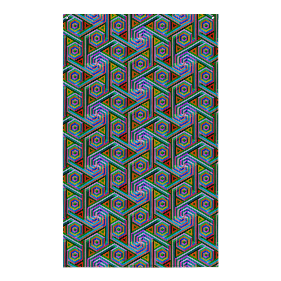 "Triple Tile 4A" Light Reactive Flag