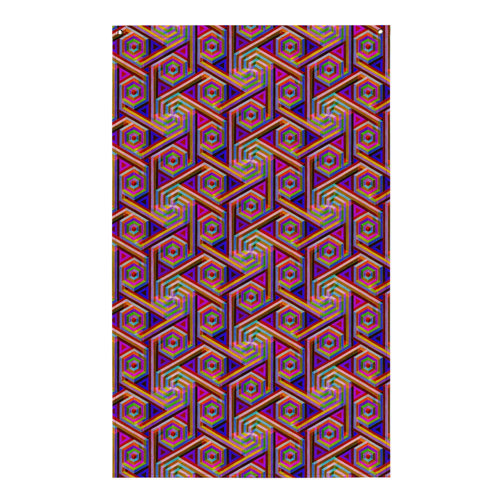 "Triple Tile 4C" Light Reactive Flag