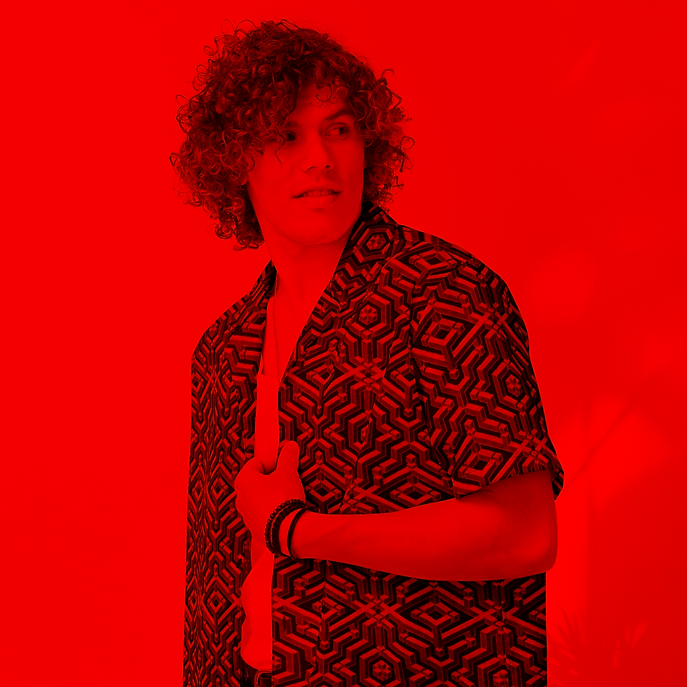 Thumbnail: "Triple Pattern 1A" Light Reactive Oversized Shirt