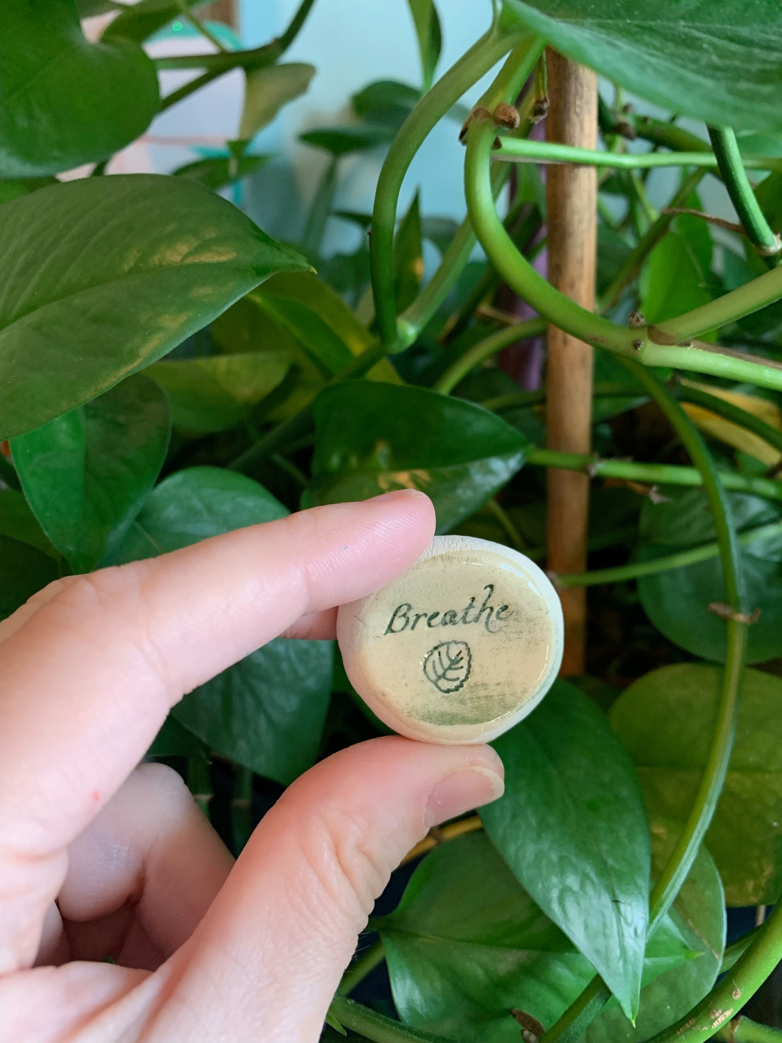 Breathe Worry Stone (leaf)