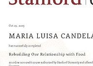 Certificazione di  rebuilting relationship with  food