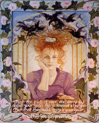 Annelies Clarke painting housewife
