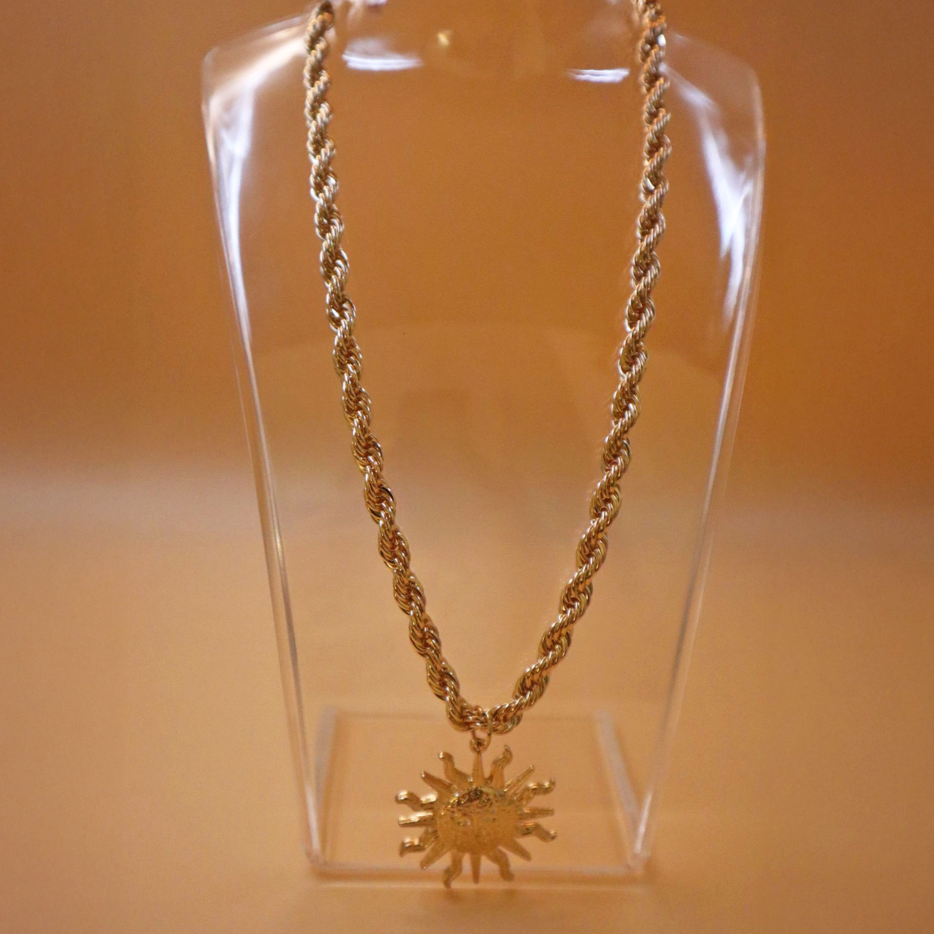 Stainless Steel Radiant Sun Pendant