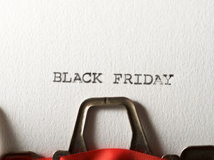 Black Friday typed on a typewriter.