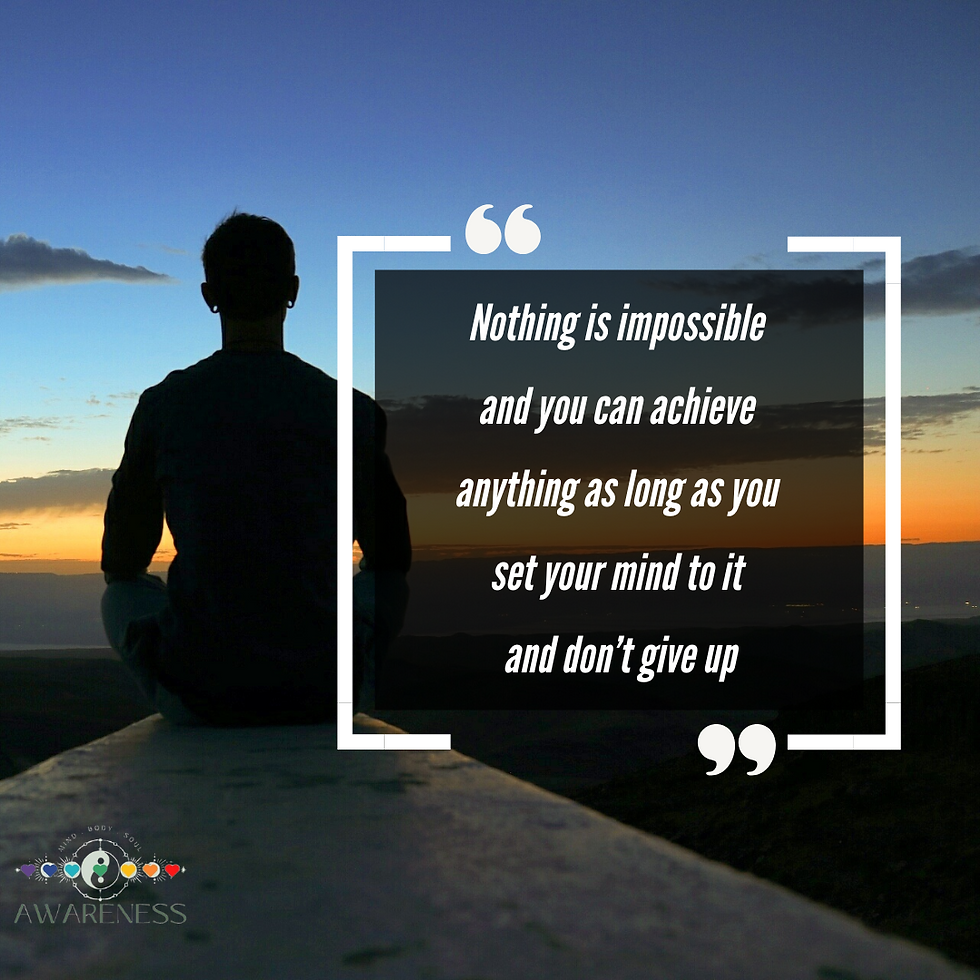 nothing is impossible don't give up
