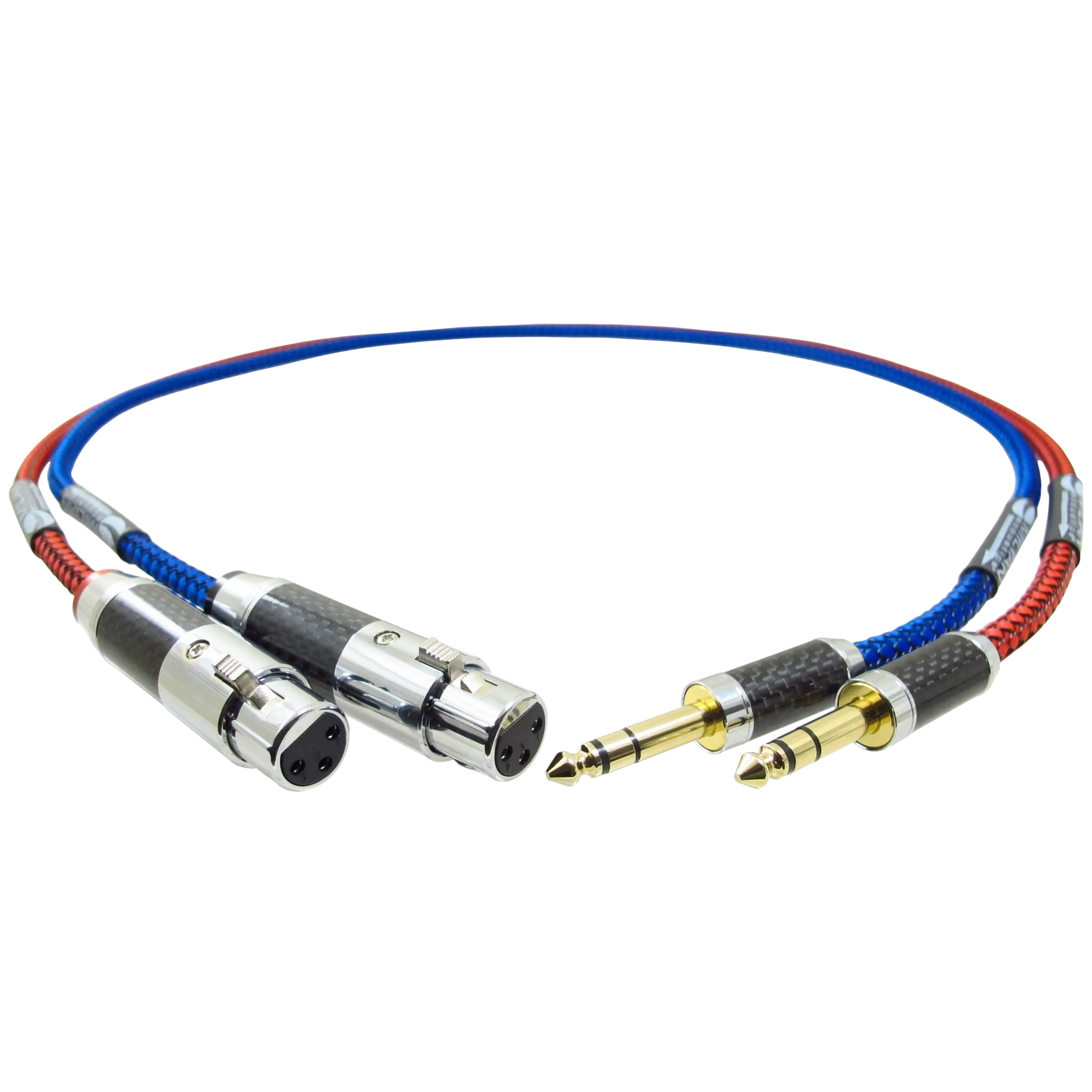 XLR 3 Pin to 6.3 mm (1/4") TRS Stereo Balanced Cable Set