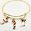 Thumbnail: Snowman Charm Bracelet, Gold Jewelry for Women, Xmas Gift
