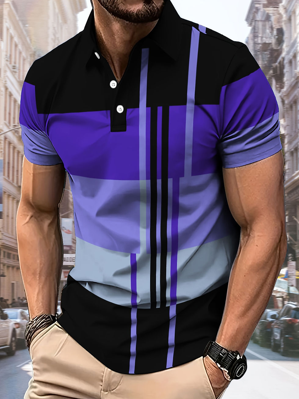 Miniatura: Camisa polo masculina Lançamento