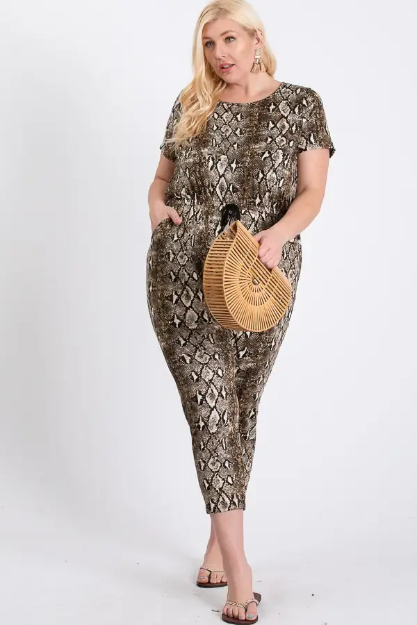 Snakeskin SS Jumpsuit