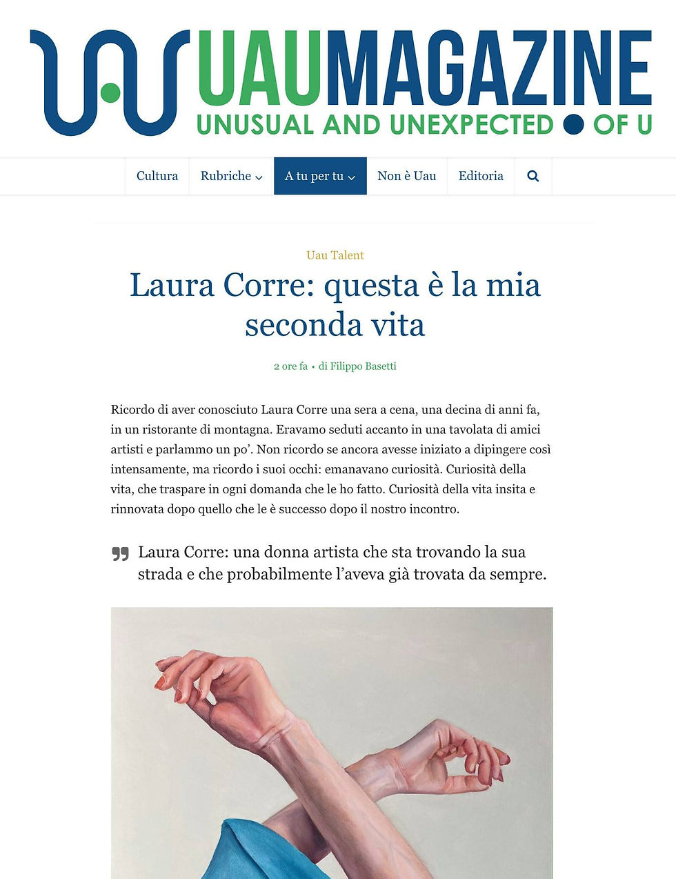  Intervista per UAU magazine 