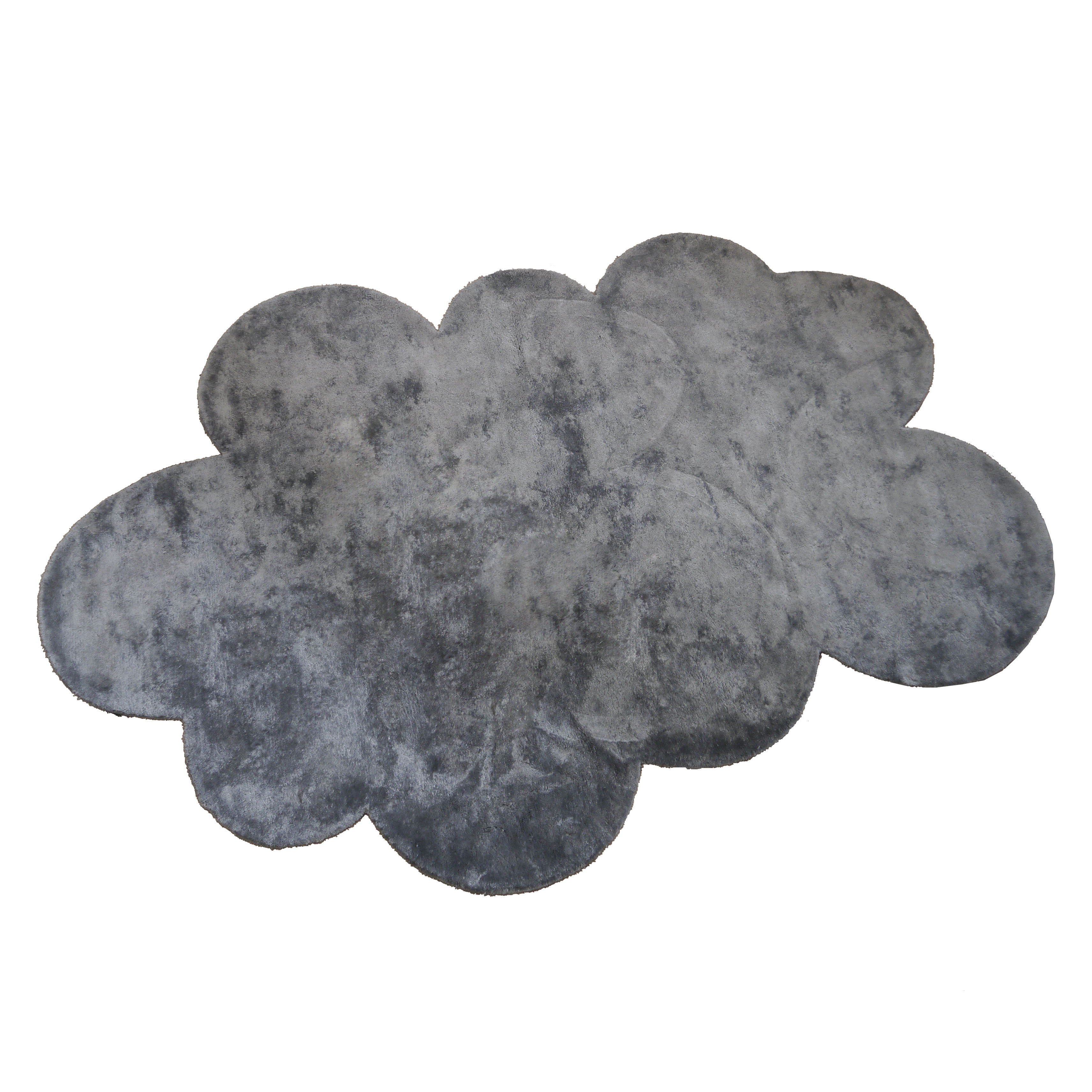 Petit Nuage Gris Foncé en Soie et Coton