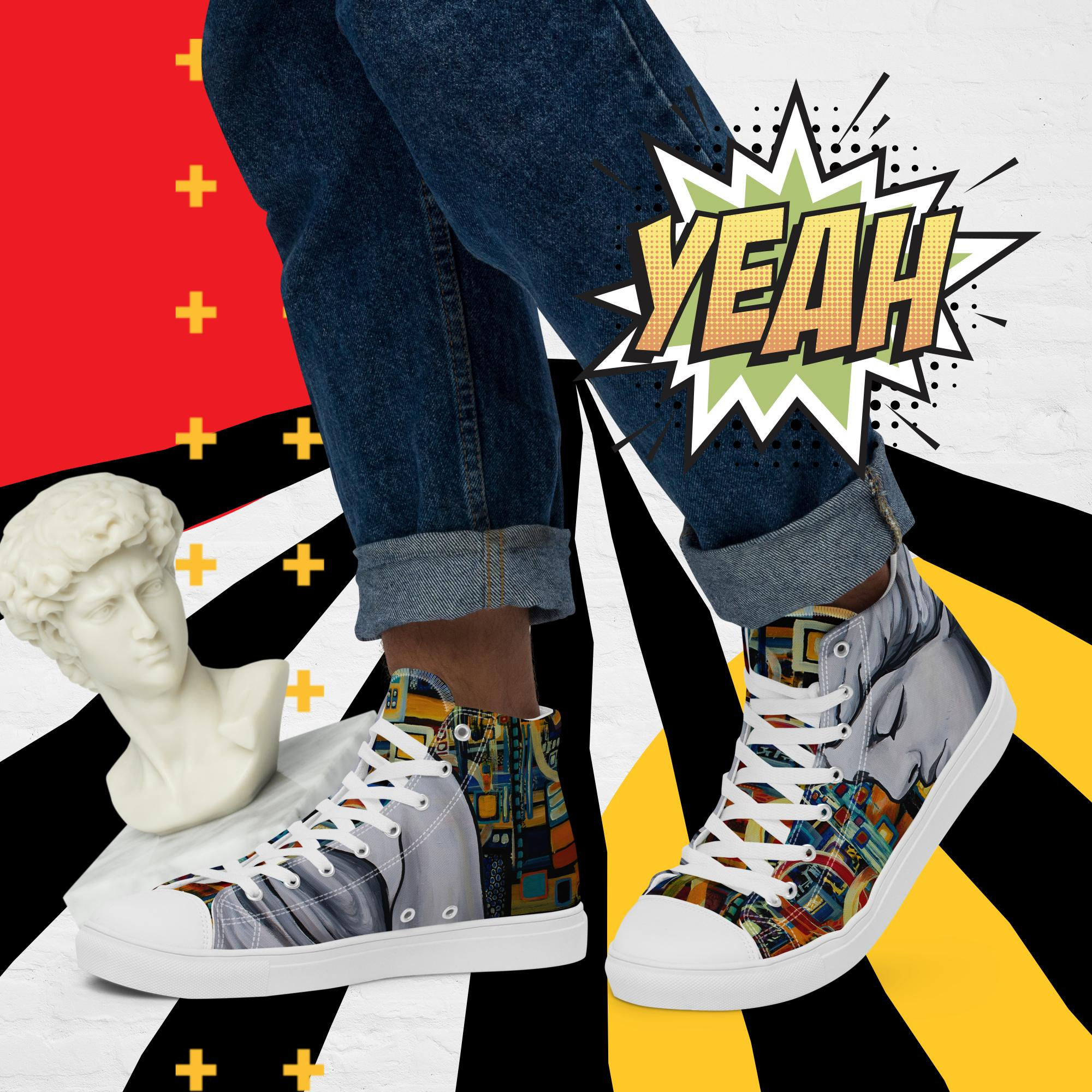 Men’s Complicated silence high top canvas shoes
