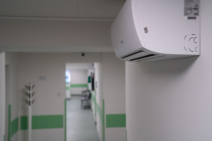 Klimatyzacja dostępna we wszystkich pomieszczeniach Centrum Medycznego Progamed