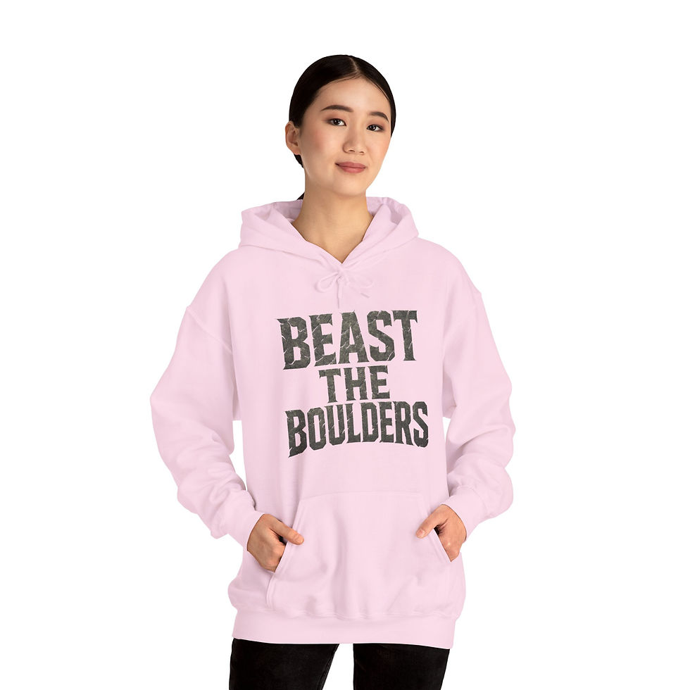 Thumbnail: Beast the Boulders Hoodie – Text Only Design