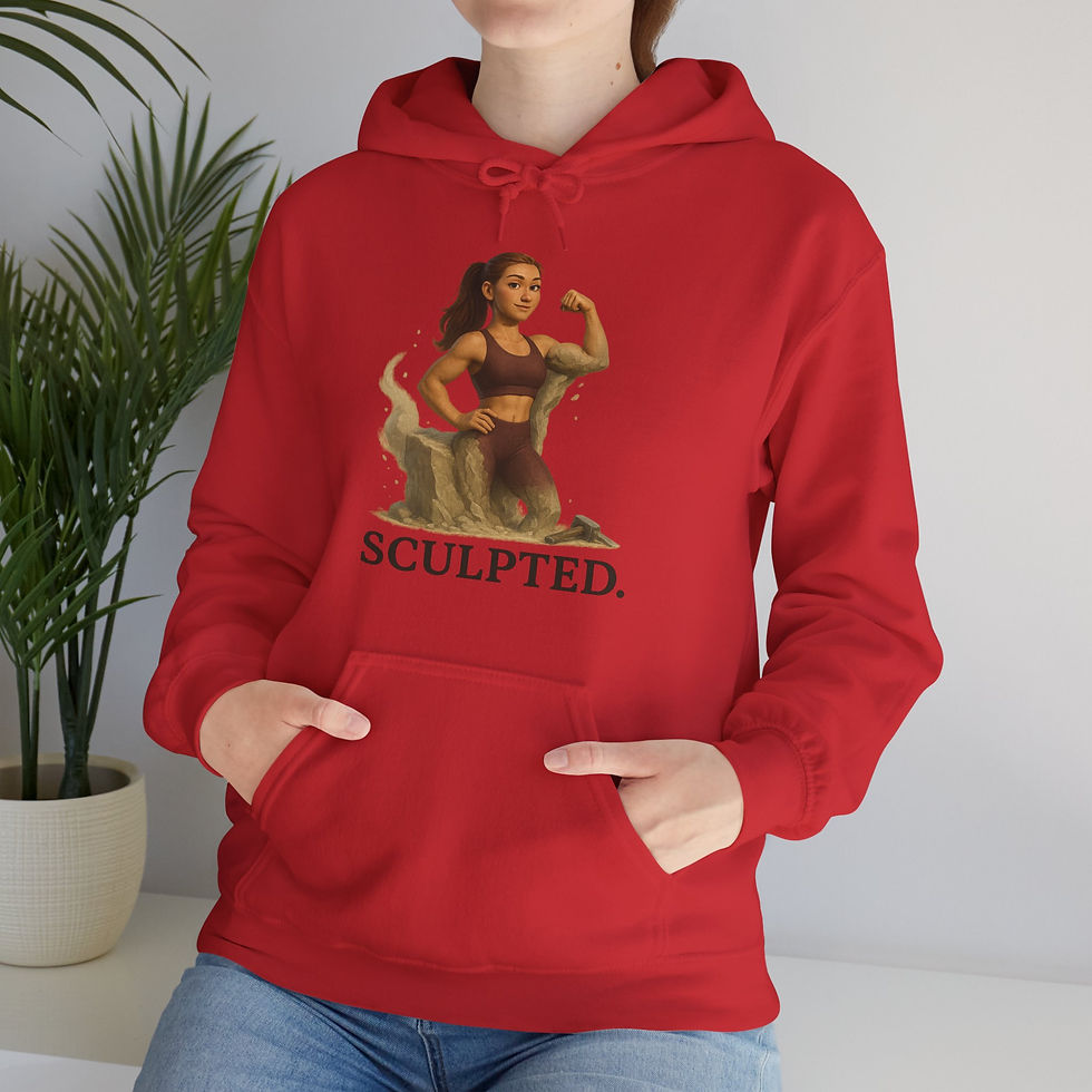 Thumbnail: Funny Gym Hoodie – Sculpted (Female Character)