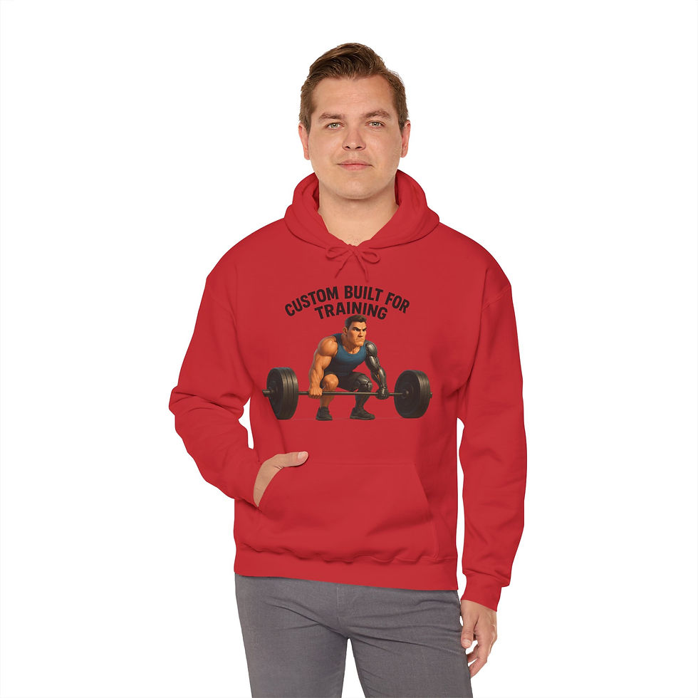 Thumbnail: Funny Gym Hoodie – Custom Built for Training (Cyborg Design)