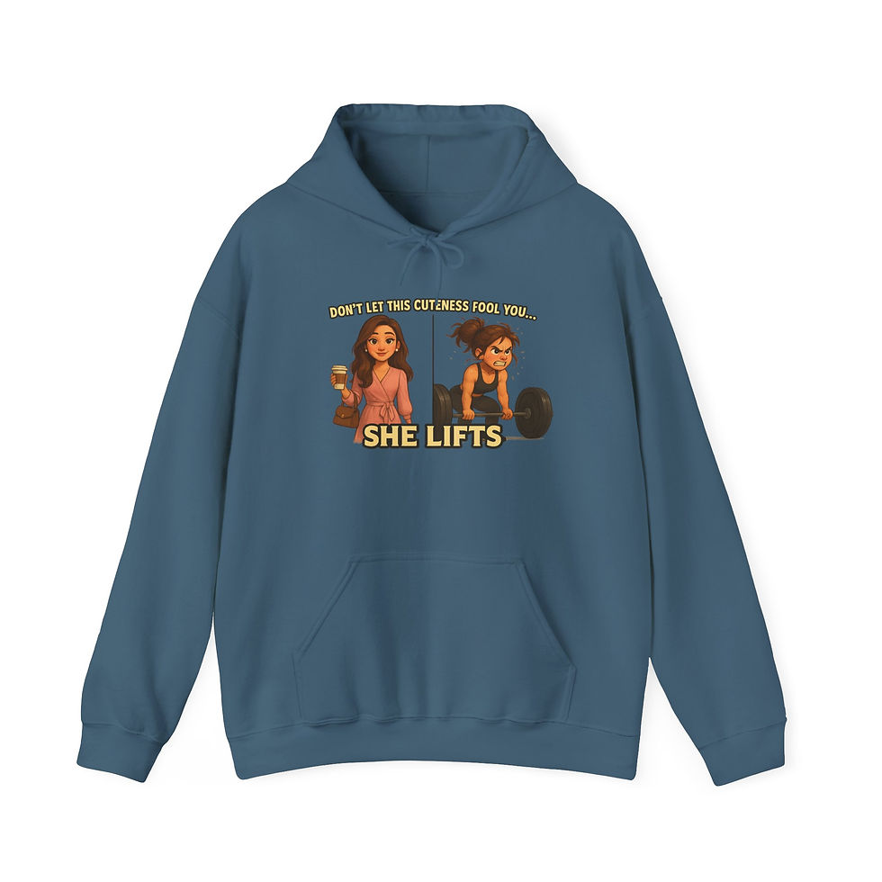 Thumbnail: Funny She Lifts Hoodie – Don’t Let This Cuteness Fool You (Unisex)